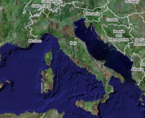 mappa Google ibrida dell'Italia
