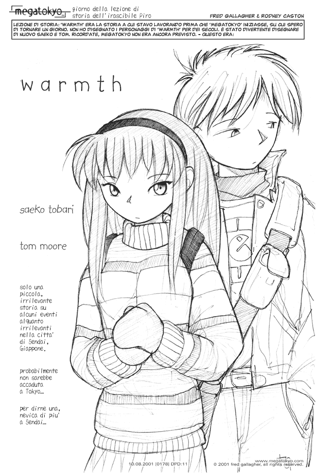 tavola #178: 'warmth' - giornata di disegni non-Megatokyo