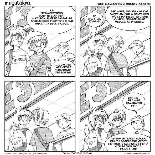 strip #1: E3 Marerittet Begynner