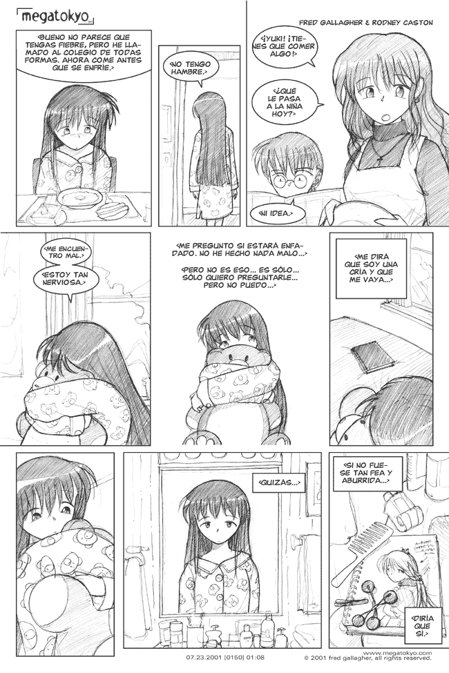 Tira #150: Chica triste en el espejo