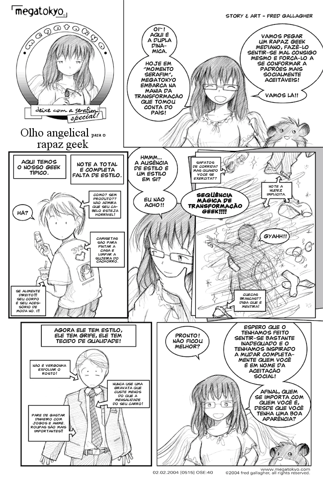 tira #515: Momento Serafim! - Olho angelical para o tipo geek