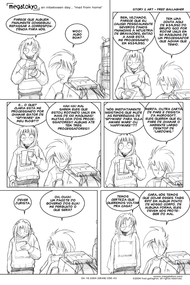 tira #549: OSE - Correspondência de casa