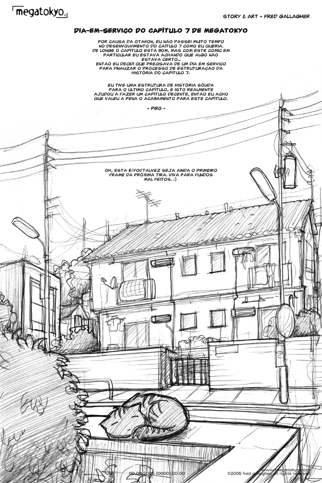 tira #753: DPD: Fundos Mal Feitos - dia-em-serviço do capítulo 7 de megatokyo