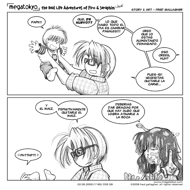 Tira #1186: RL Aventuras de piro & Seraphim: Drama de los pañales